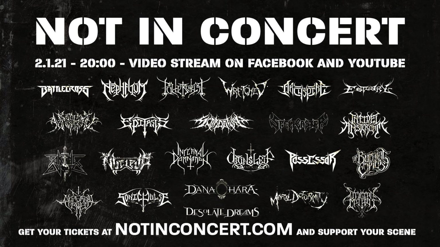 NOT IN CONCERT Ticket – SUPPORT YOUR LOCAL SCENE!